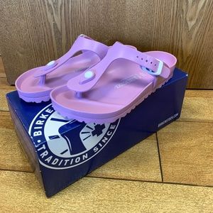 lavender plastic birkenstocks